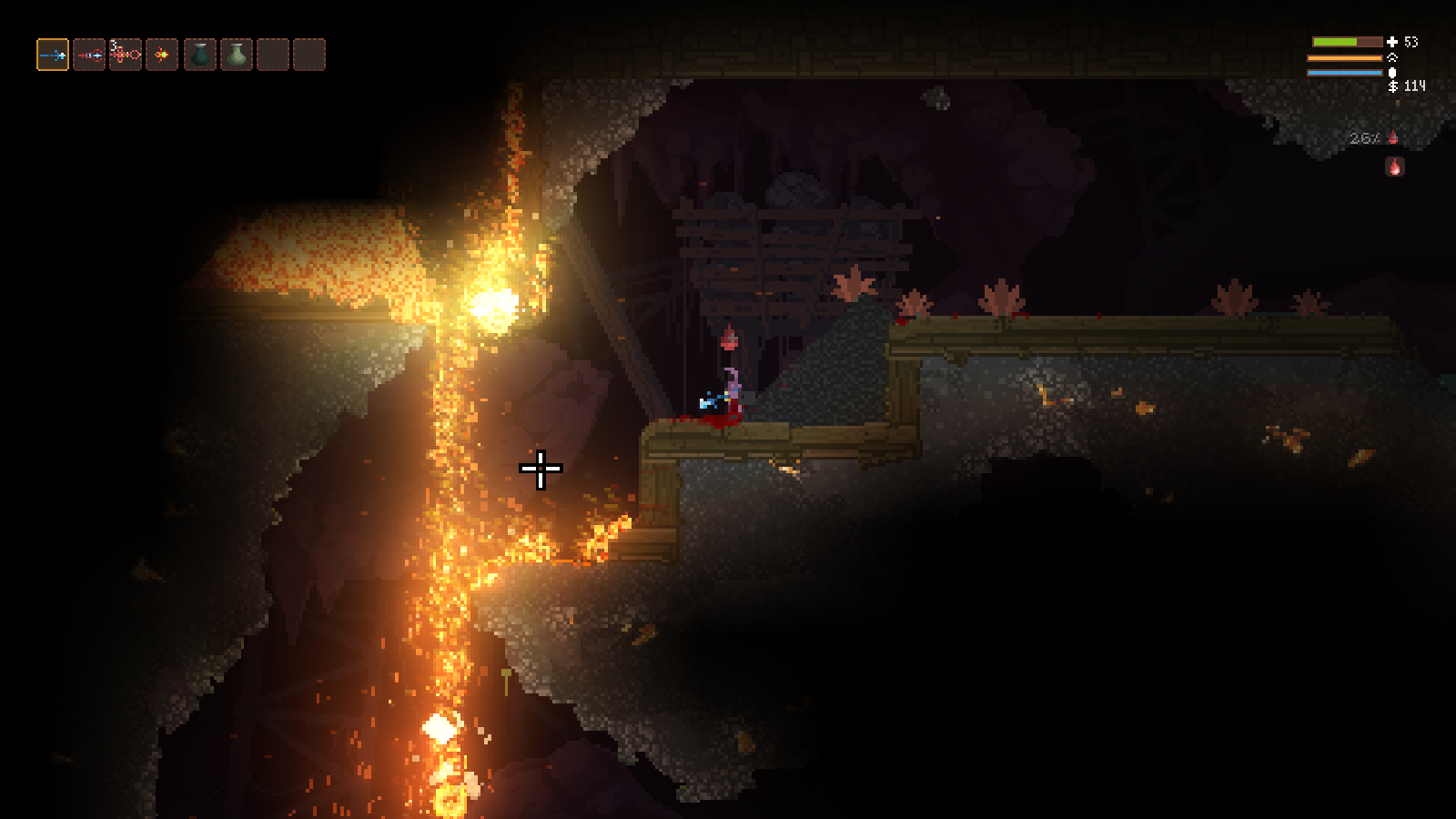 I forgot what the pink coal is, but it's the most flammable substance in a world full of flammable s